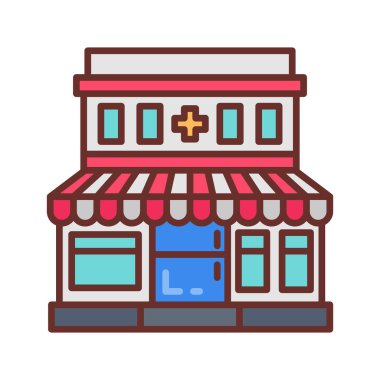 Vektör olarak eczane simgesi. Logotype