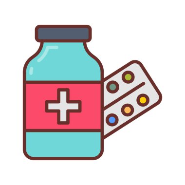 Vektör içinde anti-biyotik simge. Logotype