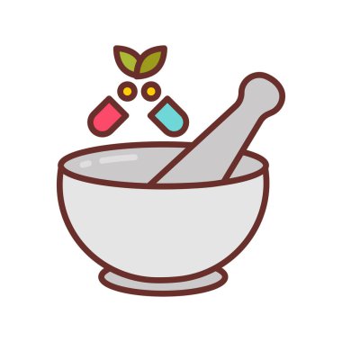 Vektör olarak Doğal Tıp ikonu. Logotype