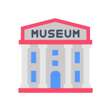 Vektör olarak müze simgesi. Logotype