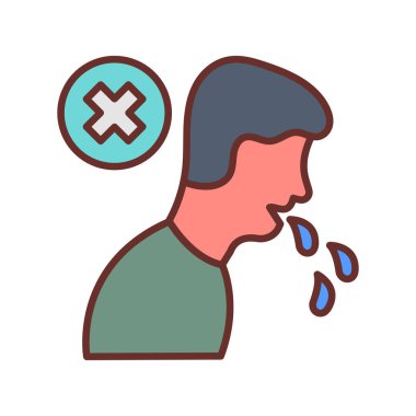 Vektör olarak simge tükürme. Logotype