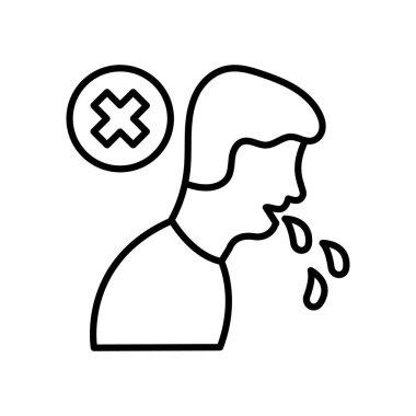 Vektör olarak simge tükürme. Logotype