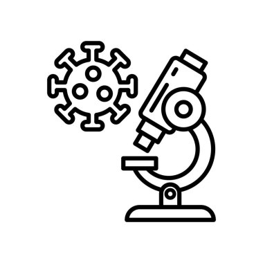 Vektör olarak virüs araştırma simgesi. Logotype
