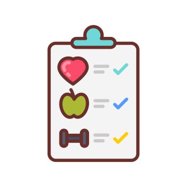 Vektör olarak diyet planı simgesi. Logotype