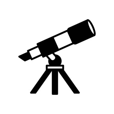 Uzay Teleskobu simgesi vektörde. Logotype