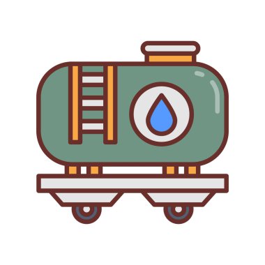 Vektör olarak itici yakıt tankı simgesi. Logotype