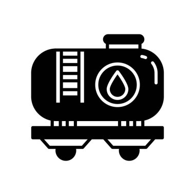 Vektör olarak itici yakıt tankı simgesi. Logotype