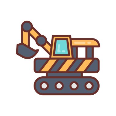 Uzay Madencilik ekipmanı ikonu vektörde. Logotype