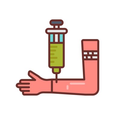 Örnekleme Kolu simgesi vektörde. Logotype