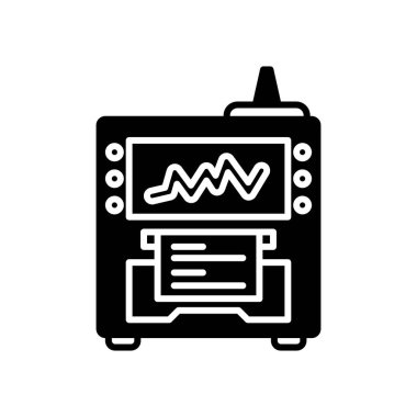 Sismometre simgesi vektörde. Logotype