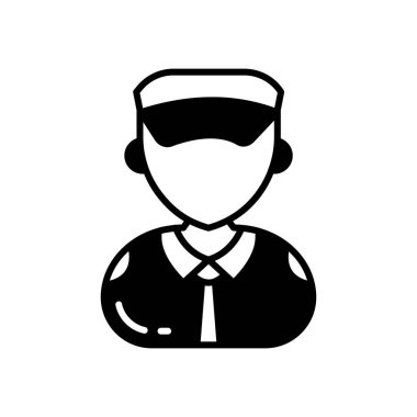 Pilot simgesi vektörde. Logotype