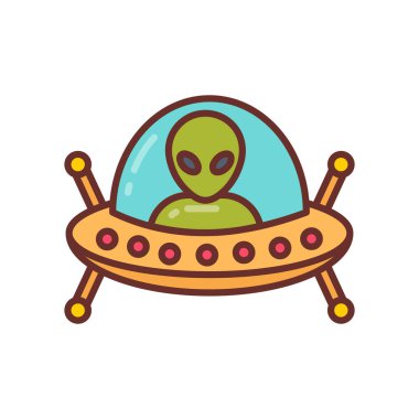 Vektör olarak uzaylı simgesi. Logotype