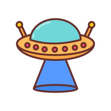 Vektör olarak UFO simgesi. Logotype