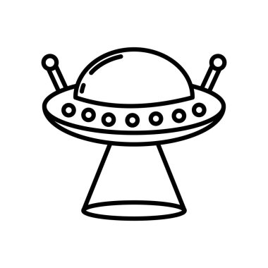 Vektör olarak UFO simgesi. Logotype