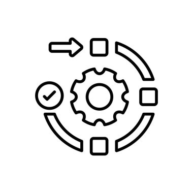 Vektör içinde çalışma akışı simgesi. Logotype