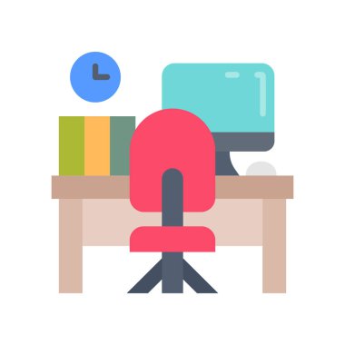 Vektör olarak işyeri simgesi. Logotype