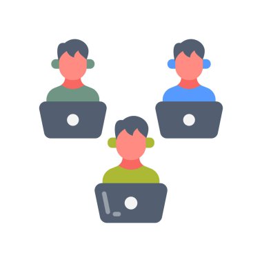 Takım çalışması simgesi vektörde. Logotype