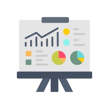 Vektör olarak sunum simgesi. Logotype