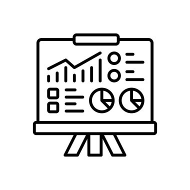 Vektör olarak sunum simgesi. Logotype