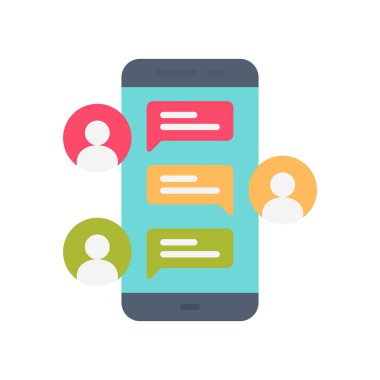 İletişim simgesi vektörde. Logotype