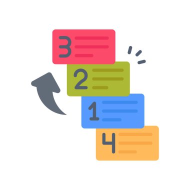 Görev simgesini vektörde öncelik sırasına koy. Logotype