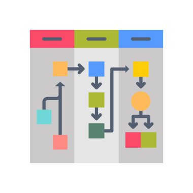 Vektör içinde çalışma akışı simgesi. Logotype