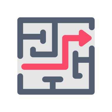 Vektör olarak SOLUTION simgesi. Logotype