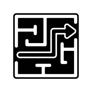 Vektör olarak SOLUTION simgesi. Logotype