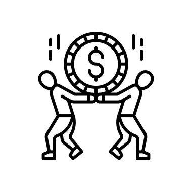 Vektör ikonu finanse ediliyor. Logotype