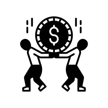 Vektör ikonu finanse ediliyor. Logotype