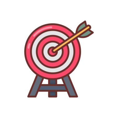 Hedef Ayarlama simgesi vektörde. Logotype