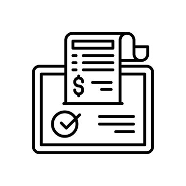 Ödeme vektör olarak ikon yapılır. Logotype