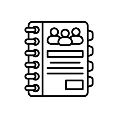 Vektör içindeki kontak simgesi. Logotype