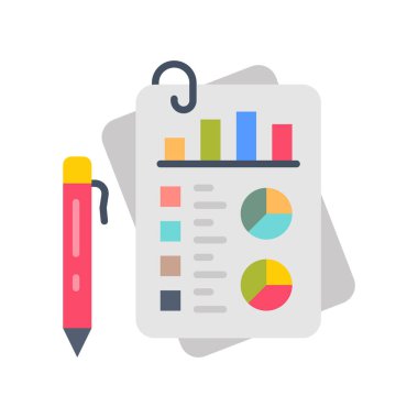 Vektör olarak Proje Analizi simgesi. Logotype