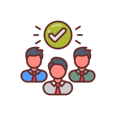 Takım seçimi simgesi vektörde. Logotype