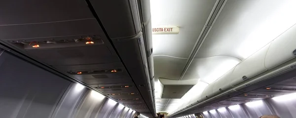 Teto Interior Fuselagem Avião — Fotografia de Stock