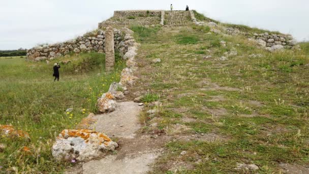 Монте Аккодді Сассарі Сардинія Італія Травня 2023 Археологічна Пам Ятка — стокове відео