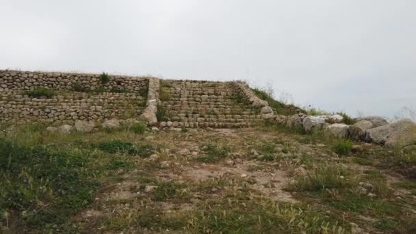 Monte Accoddi Sassari Sardinia Italy May 2023 Archaeological Site Dating — Stock Video