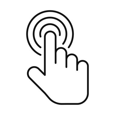 Elle tıkla fare havada asılı duran simge vektör resimlemesi