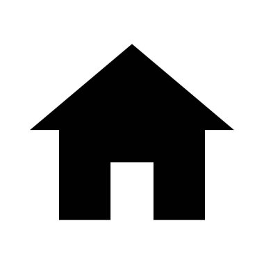 Basit bir ev ikonu. Ev sembolü vektör çizimi.