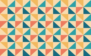 Renkli geometrik üçgen retro pürüzsüz desen arkaplan duvar kağıdı vektörü