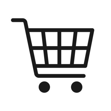 Alışveriş arabası ikon vektör illüstrasyonu