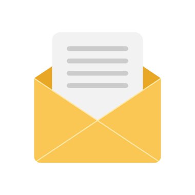 zarf e- posta simgesi vektör illüstrasyonu