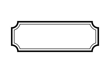 Vintage boş taslak çerçeve ve rozet vektörü