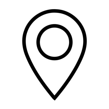 Çizgi haritası konum imleci simgesi. Navigasyon işaretleyici vektör resimlemesini yerleştir