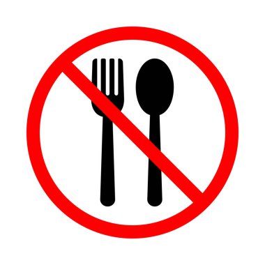 Oruç simgesi, yemek yok, yeme işareti yok ve sembol tasarımı yok.