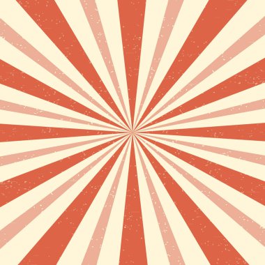 Retro sirk patlama vektörü. Kare vintage ışın arkaplanı