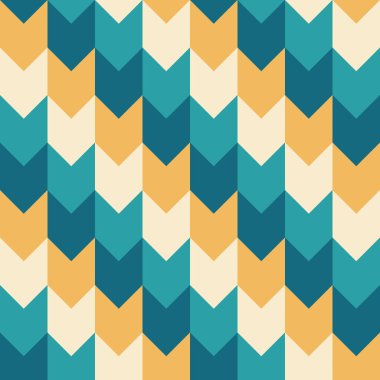 Klasik geçmişe dönük geometrik ok, dikişsiz desen tasarımı. renkli mozaik duvar kağıdı arkaplanı