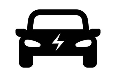 EV araba simgesi. Elektrikli araç vektör çizimi