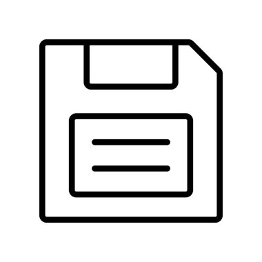 Disket simgesi. Taslak kaydet ikon vektör illüstrasyonu